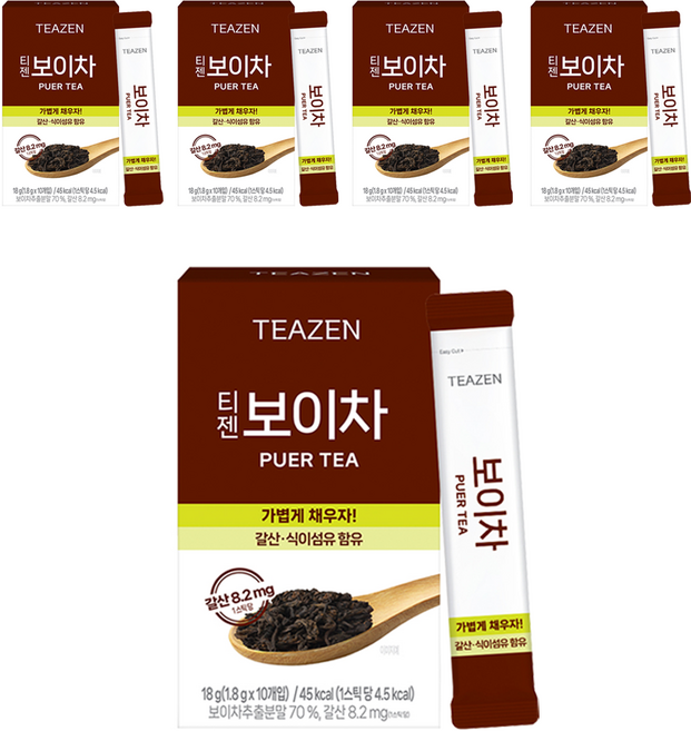 티젠 보이차 워터믹스, 1.8g, 10개입, 5개