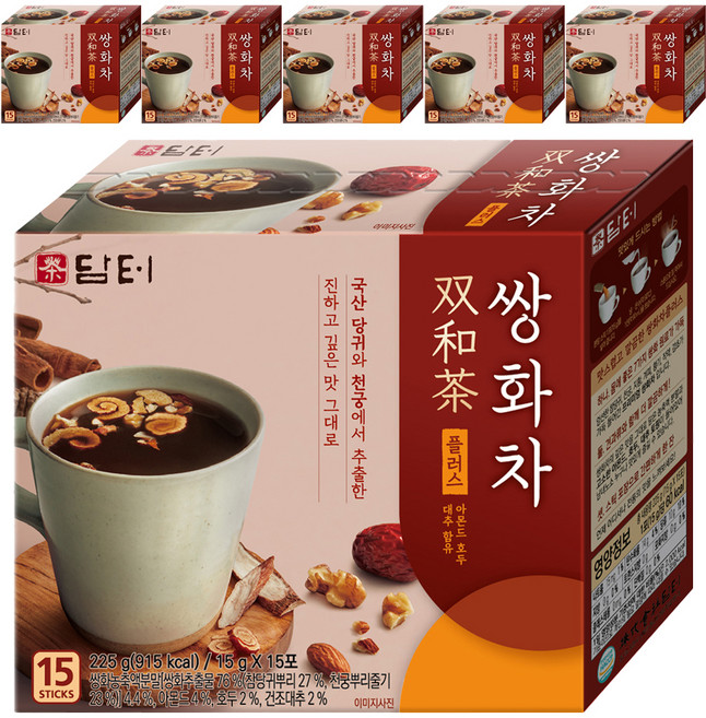 담터 쌍화차 플러스, 15g, 15개입, 6개