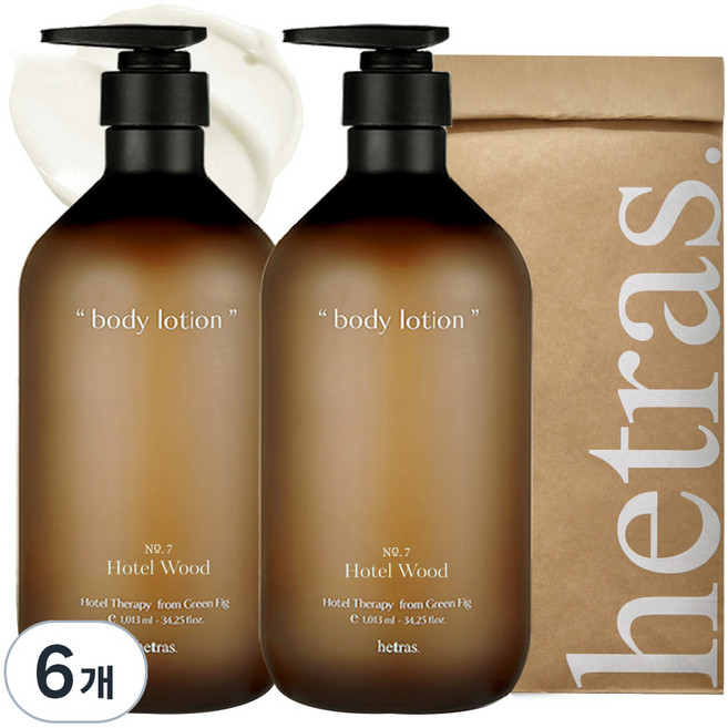 헤트라스 호텔 테라피 대용량 바디로션 호텔우드향, 1.013L, 6개