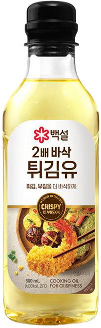 백설 2배 바삭 튀김유, 1개, 500ml