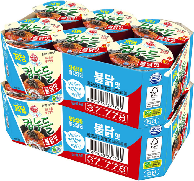 컵누들 불닭맛 42g, 12개