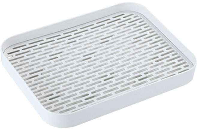 식기 물빠짐 건조대 대형, 1단, 화이트, 1개