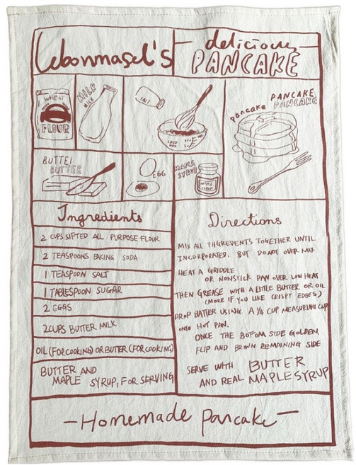 오레뉴 레터링 패브릭 키친크로스 테이블매트, 레드, 1개, 40 x 55 cm