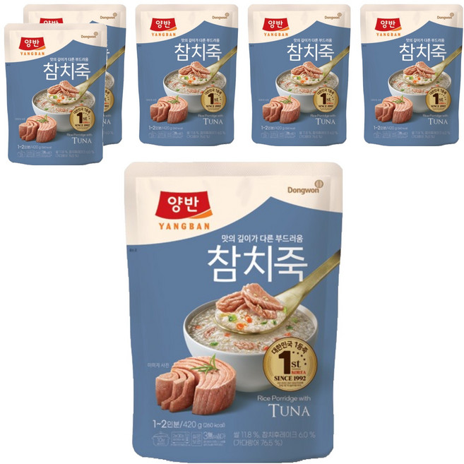 양반 참치죽, 420g, 6개