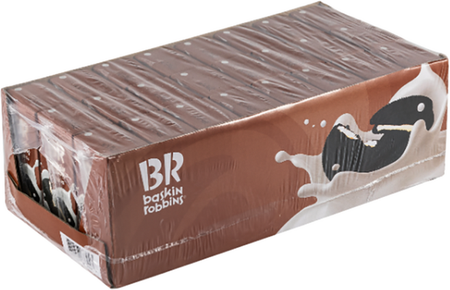 배스킨라빈스 쿠키앤크림 우유, 190ml, 24개