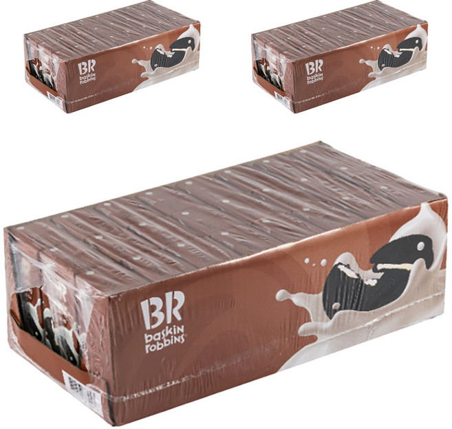 배스킨라빈스 쿠키앤크림 우유, 190ml, 72개