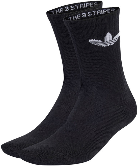 adidas 愛迪達 TRE CRW CUSH3PP 運動襪 延續款, 黑色, 1雙