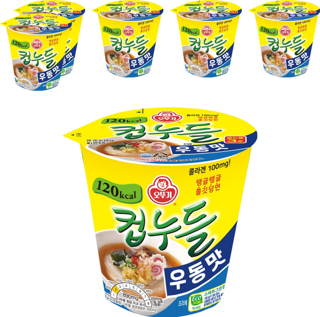 오뚜기 컵누들 우동맛 38.1g, 6개