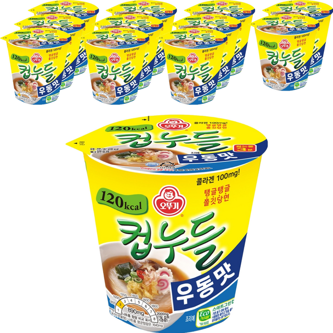 오뚜기 컵누들 우동맛 38.1g, 12개