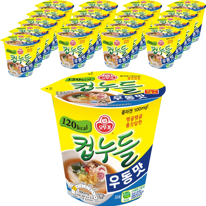 오뚜기 컵누들 우동맛 38.1g, 18개