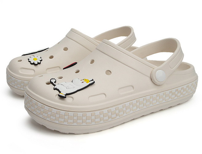 알파슈 무민 아동용 체크 라인 샌들