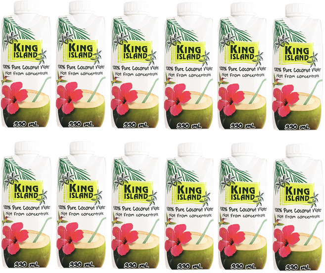 킹아일랜드 코코넛 워터, 330ml, 12개