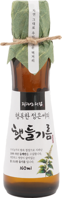 지리산처럼 행복한 정은씨의 햇들기름, 160ml, 1개