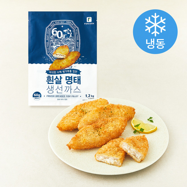흰살 명태생선까스 (냉동), 1.2kg, 1개