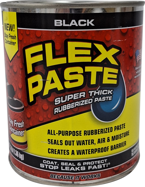 FLEX PASTE 飛速填縫補洞膏 黑色 防水防潮, 1.36kg, 1罐