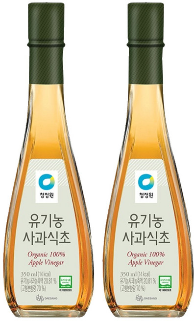 청정원 사과식초, 350ml, 2개