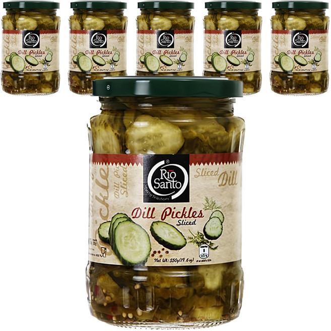 리오산토 딜피클슬라이스, 550g, 6개