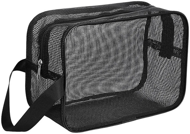 Monaco Olive 瀝水網眼游泳沐浴包, 黑色