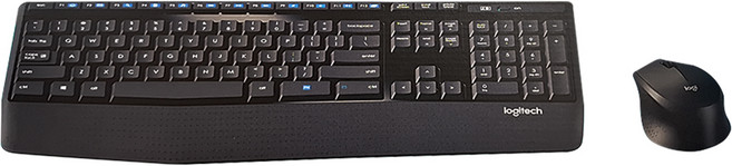 logitech 羅技 無線鍵盤滑鼠組 原廠保固, MK345, 藍黑色, 1組