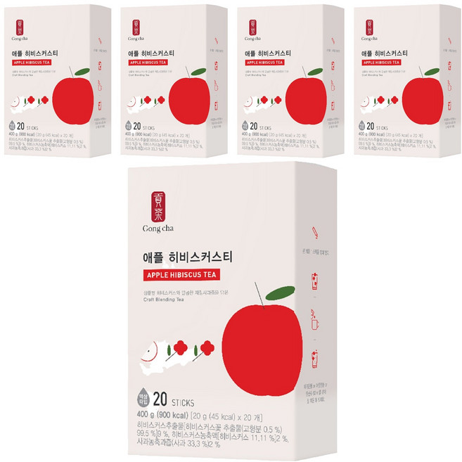 공차 애플히비스커스티, 20g, 20개입, 5개
