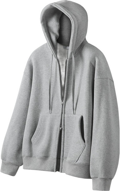 네이븐 남녀공용 오버핏 기모 후드집업 N19HZ