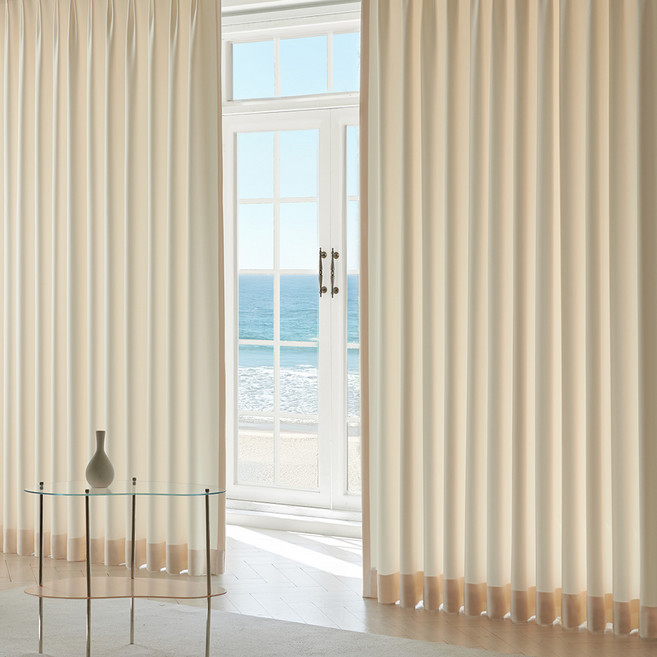 홈인홈 이지워시 높이조절 뉴린넨 사계절 암막 커튼 2p