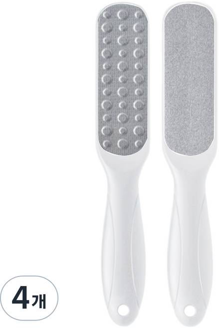 하와잇 풋케어 풋파일 양면 발각질제거기 화이트, 4개, 1개입, 54g