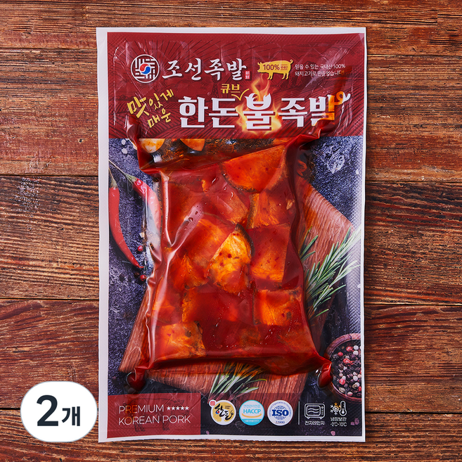 조선족발 한돈 큐브 불족발, 2개, 300g
