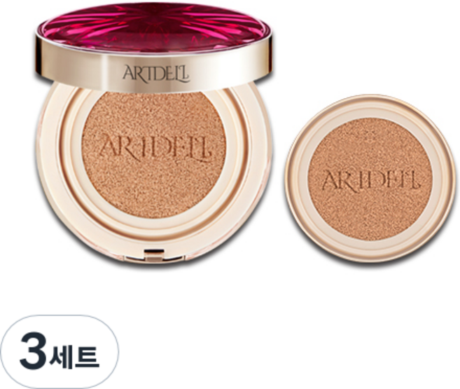 아트델리 압솔뤼 라 볼륨드 콜라겐 쿠션 파운데이션 13g + 리필 세트, 로얄레드 21호, 3세트