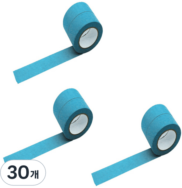 만들하비 컬러 종이 마스킹 테이프 2.5cm x 13m, 라이트블루, 30개