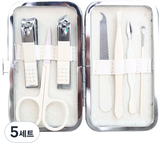 러비쉬 싱글 뷰티툴 세트, 5세트, 아이보리