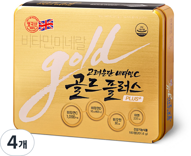고려은단 비타민C 골드 플러스, 180정, 4개