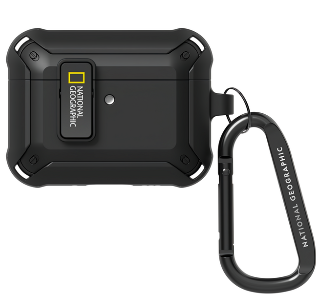NATIONAL GEOGRAPHIC 國家地理 卡扣式耳機殼, 黑色, 1個, AirPodsPro 3