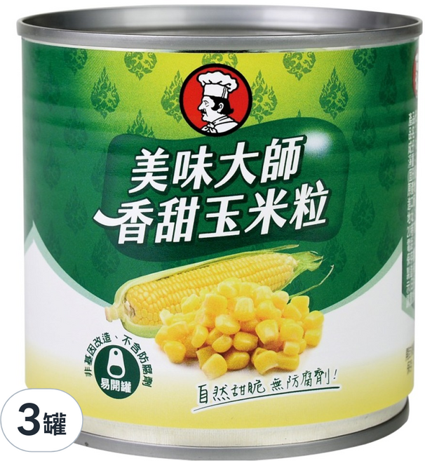 CHEF'S CHOICE 美味大師 香甜玉米粒, 340g, 3罐