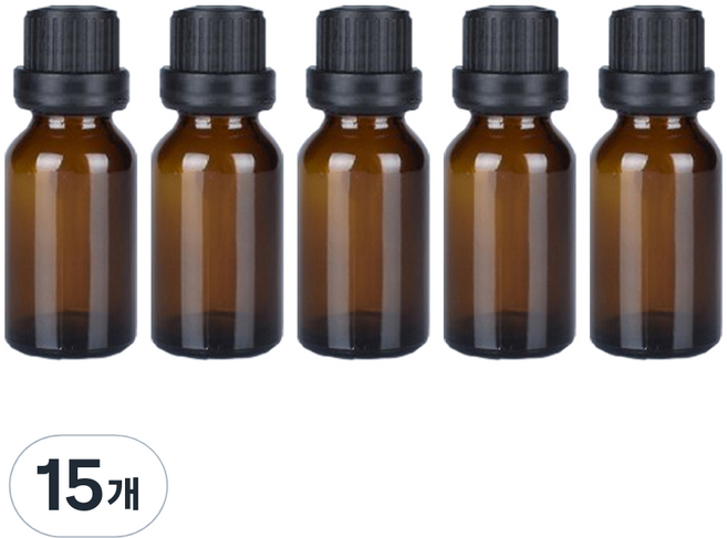香氛精油擴香滴管空瓶 15ml, 15個, 棕色
