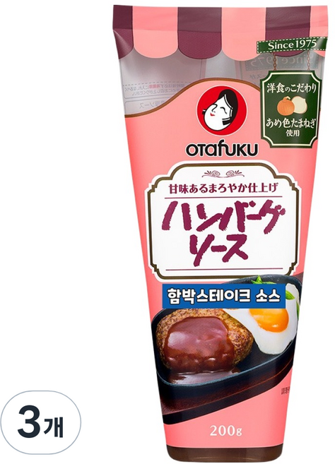 오타후쿠 함박스테이크 소스, 200g, 3개