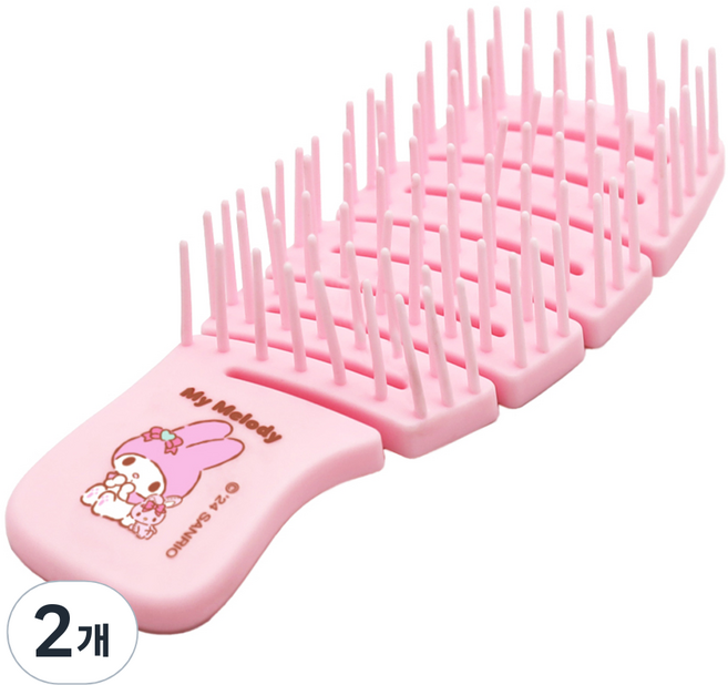 산리오 캐릭터즈 미니 디탱글 브러시, 2개, 마이멜로디