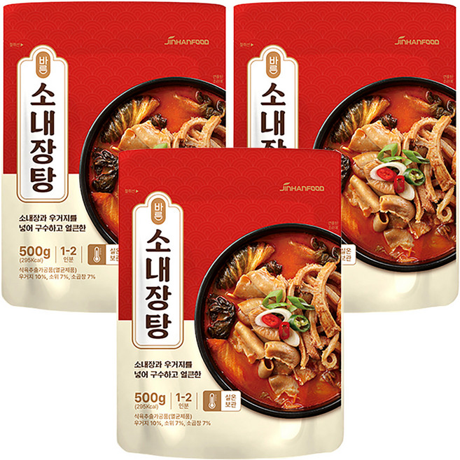 바른 소내장탕, 500g, 3개