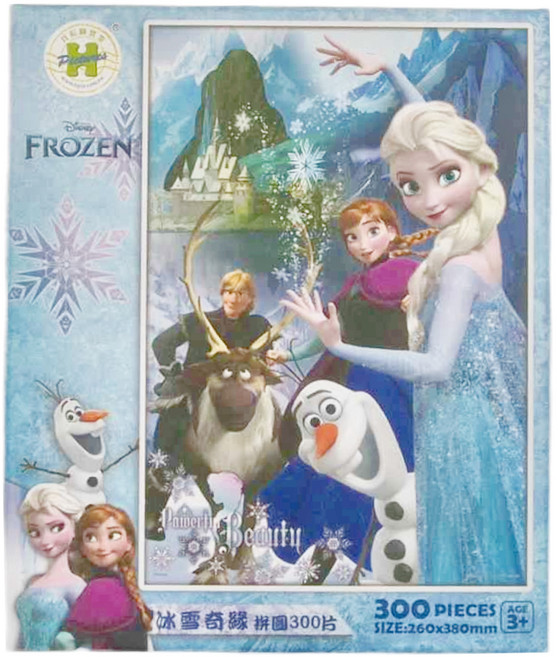 HUNDRED PICTURES 百耘圖 Frozen冰雪奇緣拼圖, 300片, Frozen冰雪奇緣, 1盒