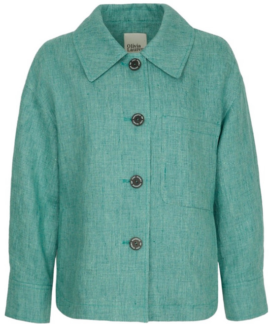 올리비아로렌 여성용 통기성 스탠카라 린넨 자켓 VOCFU5M3131