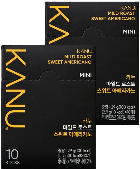 카누 콜롬비아 블랜드 마일드로스트 스위트 아메리카노 미니, 10개입, 2개, 2.9g