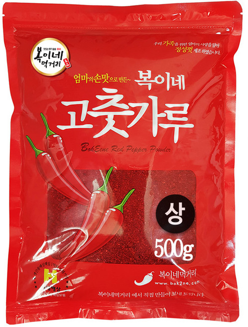 복이네먹거리 중국산고춧가루 보통 매운맛 김치용 상, 500g, 1개