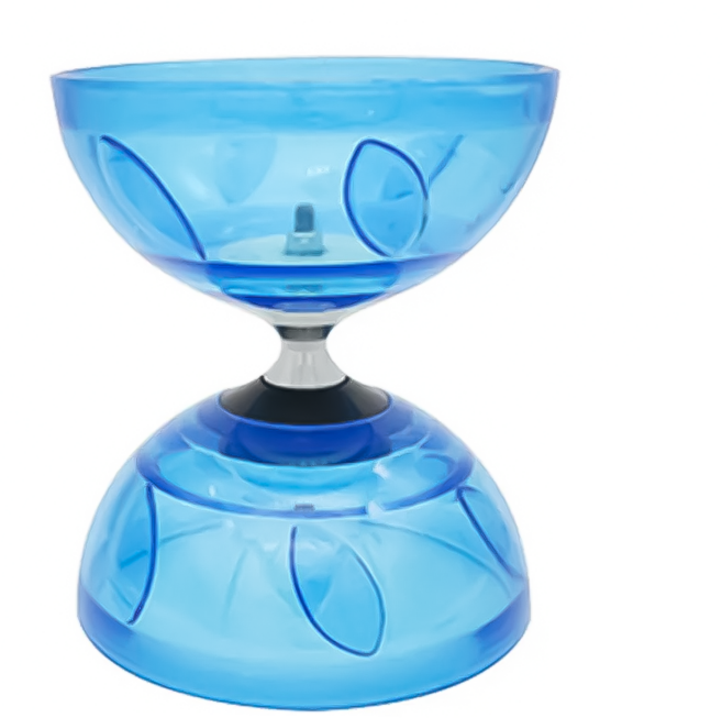 AFAMIC 艾法 LED發光長軸軟式三培鈴扯鈴 附收納袋 扯鈴專用繩 直徑12.7 x 14.7cm, 藍色, 1組