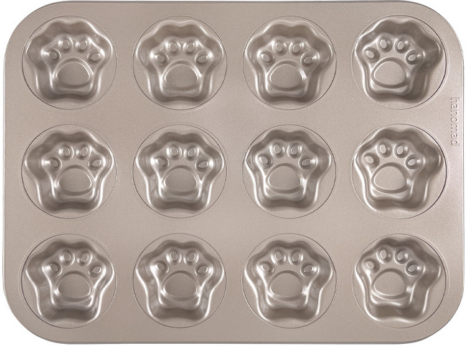 아노마드 냥이젤리 마들렌틀 팬 12구 골드, 1개