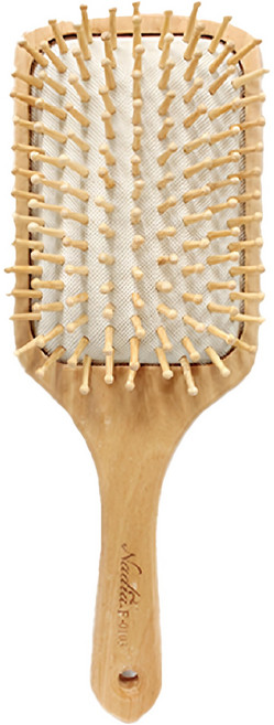 Nadia 娜迪雅 原木氣墊頭皮按摩梳, 白底, 1支