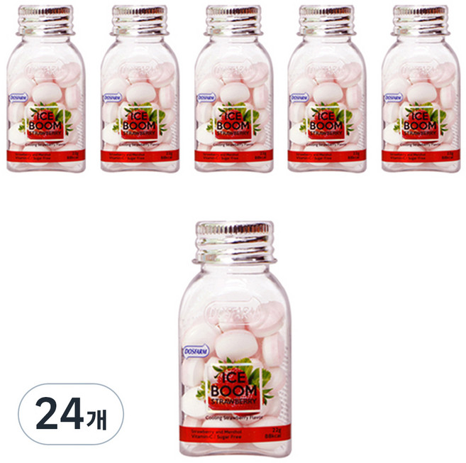 도스팜 아이스붐 딸기향 캔디, 22g, 24개