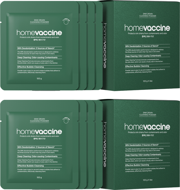 홈백신 배수구샷, 100g, 8개