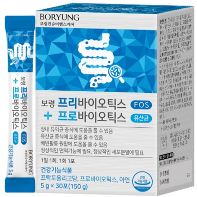 보령 프리바이오틱스 프로바이오틱스 유산균, 150g, 1개