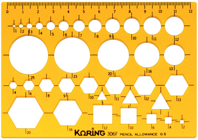 코링 종합 소형 형판 자 K-306, 1개