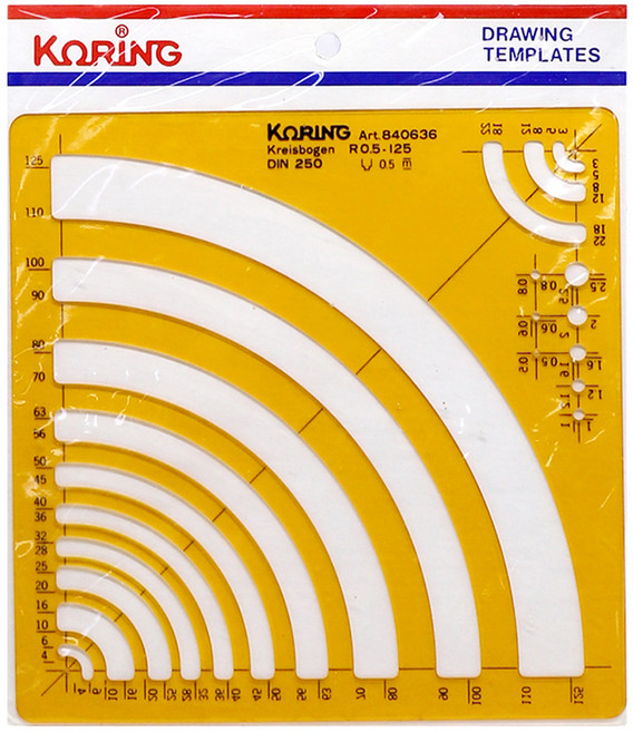 코링 원주 원형 형판 자 1 / 4 K-840636, 1개